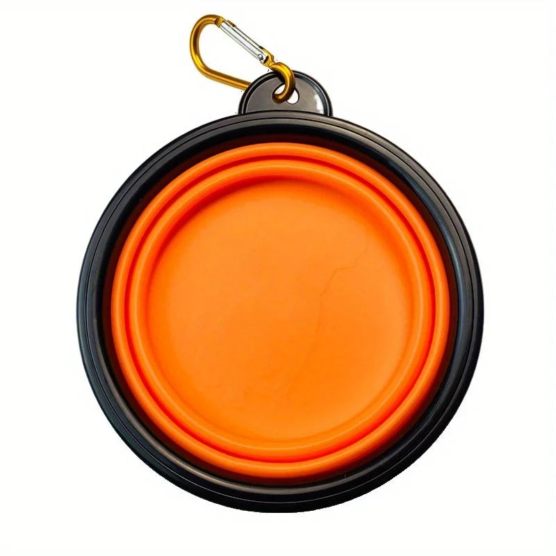 Foldable Silicone Dog Travel Bowl, Portable Water & Food Dish