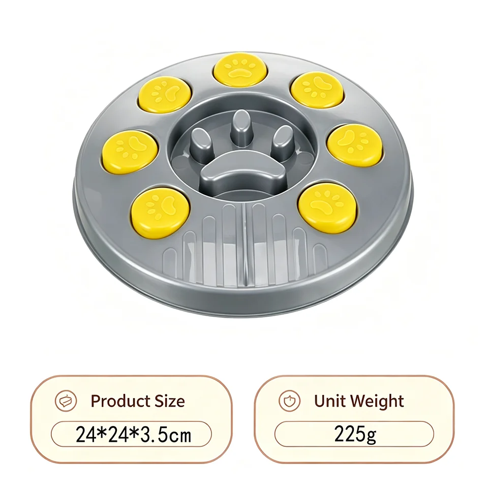 Dog Puzzle Slow Feeder Bowl – Interactive Treat Toy for Dogs & Cats