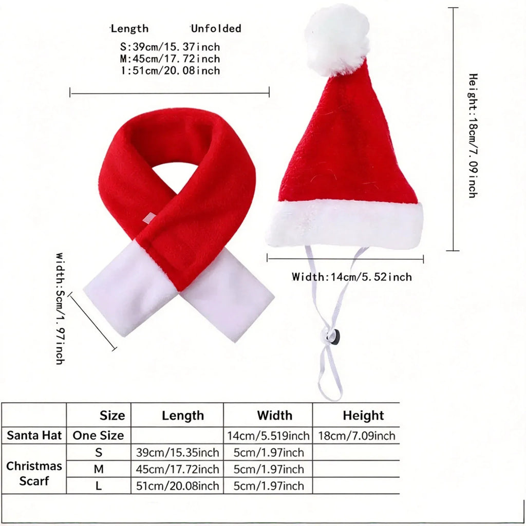 Christmas Santa Hooded Cape for Dogs & Cats