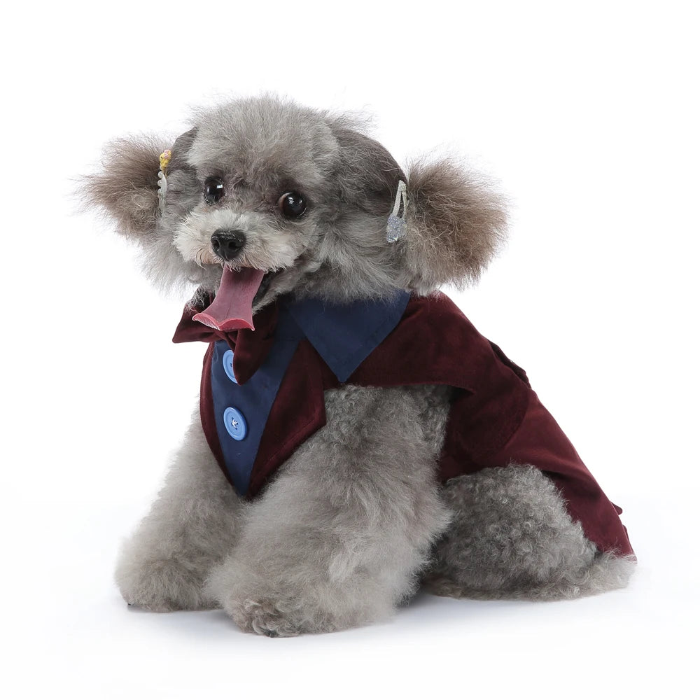 Dog Tuxedo Formal Suit, Christmas & Halloween Party Costume