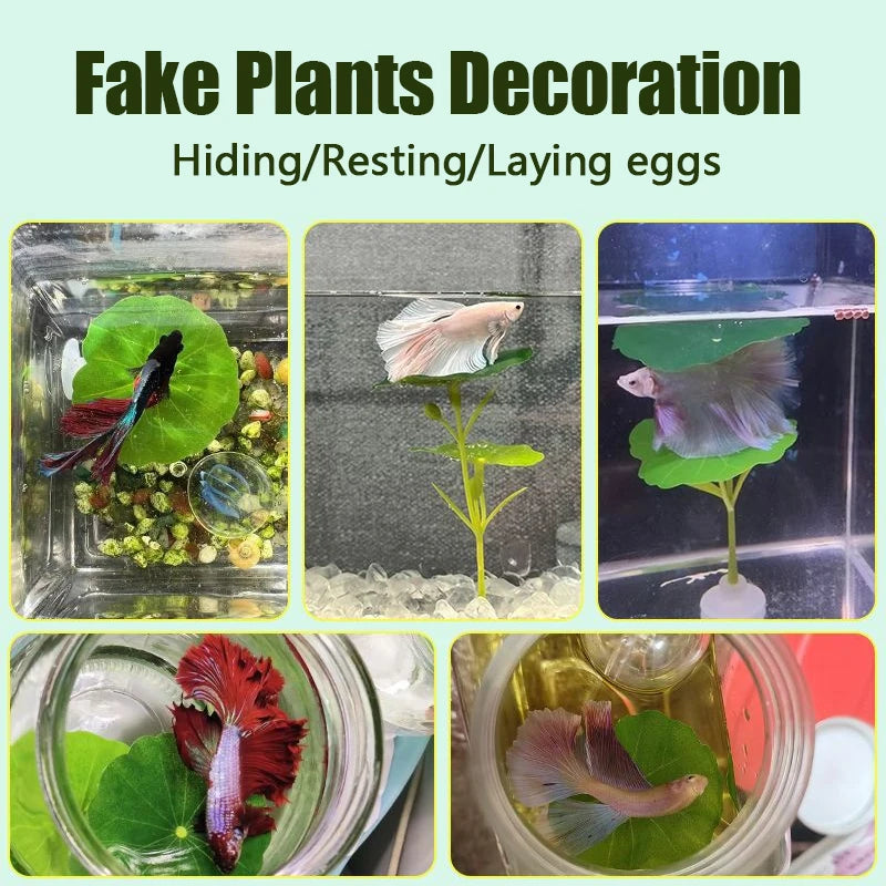 Betta Fish Leaf Hammock with Suction Cup, Resting Bed Aquarium Decor