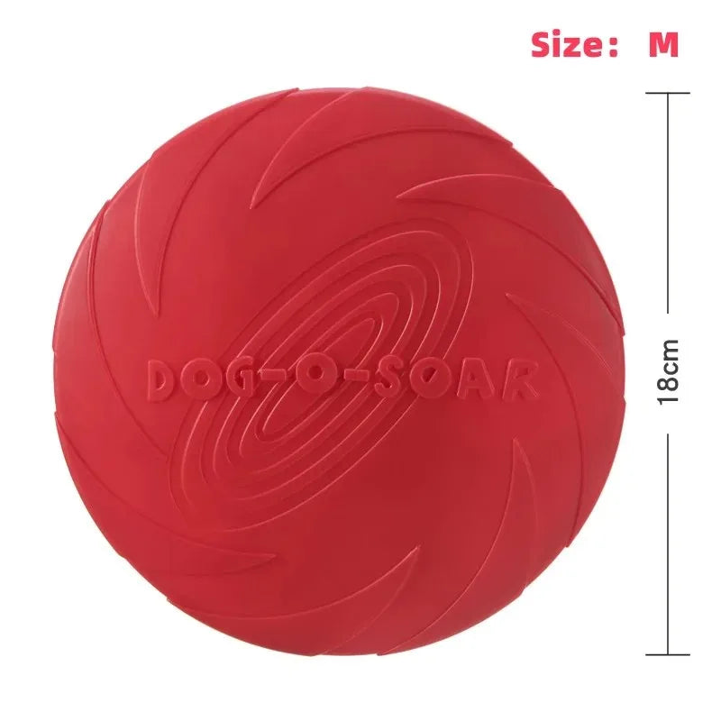 Silicone Dog Frisbee, Bite-Resistant Flying Disc, Assorted Colors