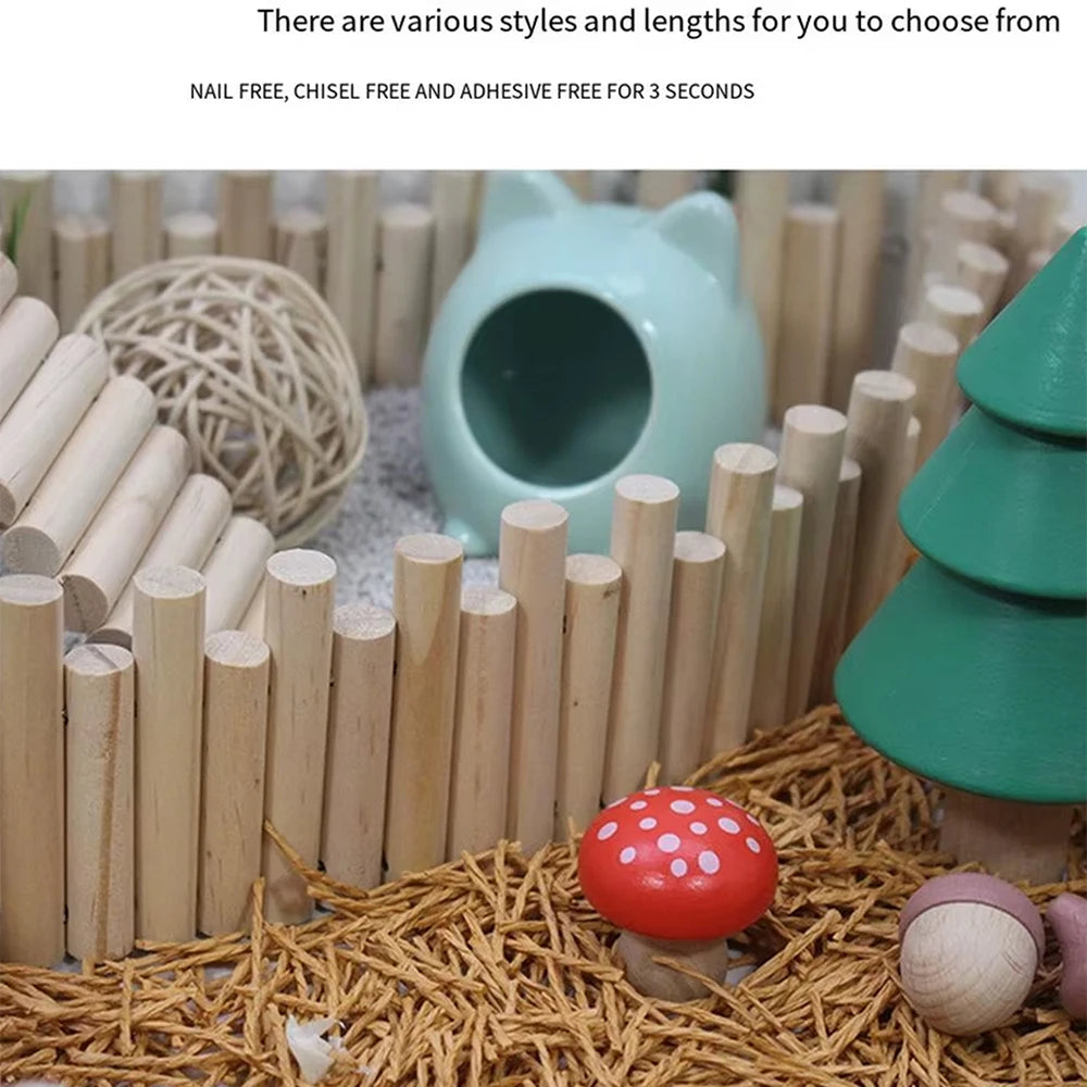 Bendable Wooden Hamster Habitat Fence & Climbing Bridge