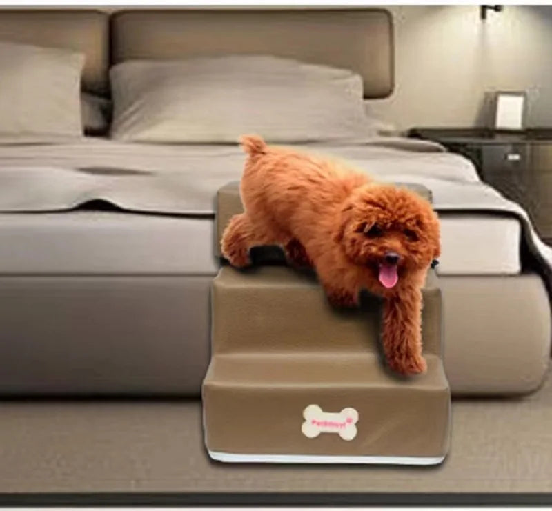 3-Step Anti-Slip Pet Stairs for Small Dogs and Cats to Bed