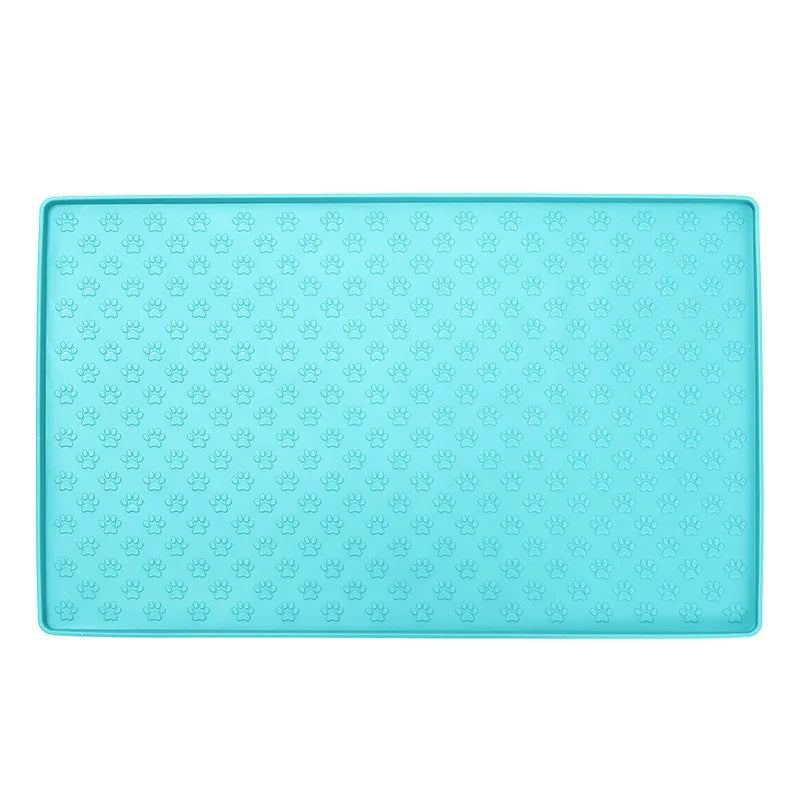 Waterproof Silicone Pet Food Mat, Non-Slip Bowl Placemat for Dogs