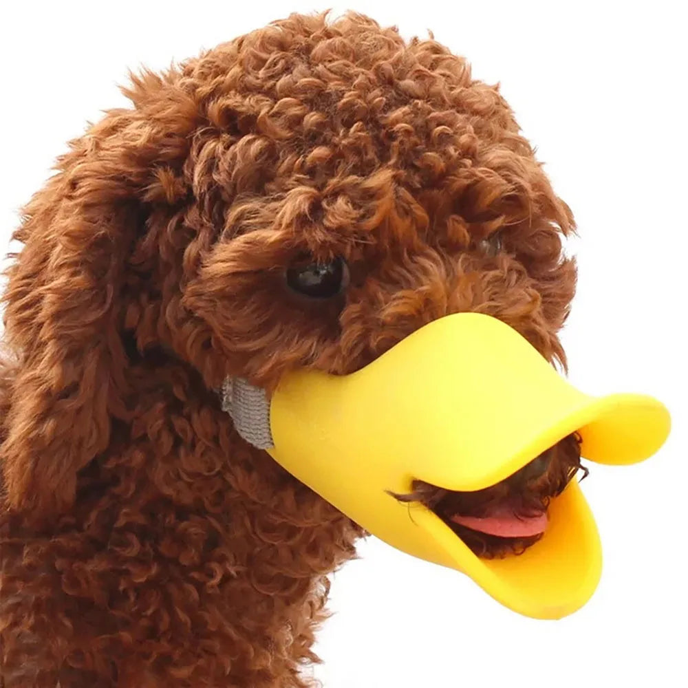 Silicone Duck Mouth Dog Muzzle, Anti-Bite Soft Mask for Dogs
