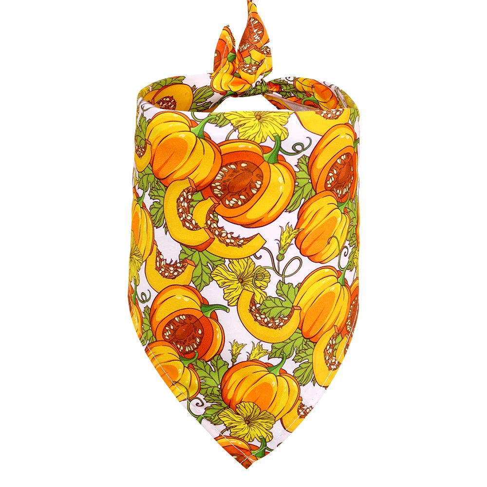 Thanksgiving Turkey Dog Bandana, Fall Pet Scarf for Dogs & Cats