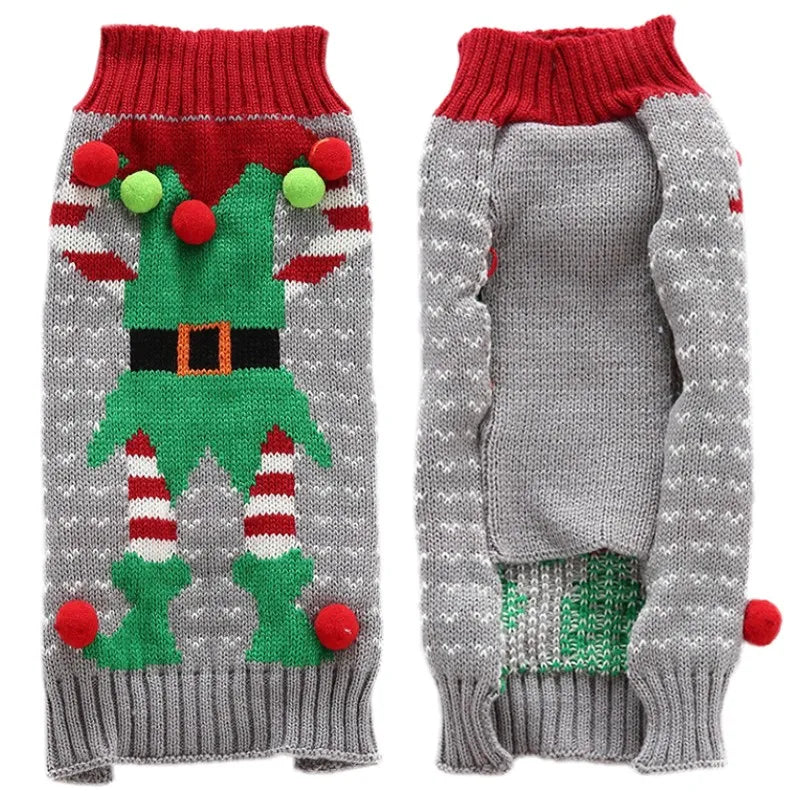 Soft Warm Christmas Turtleneck Dog Sweater for Small Dogs