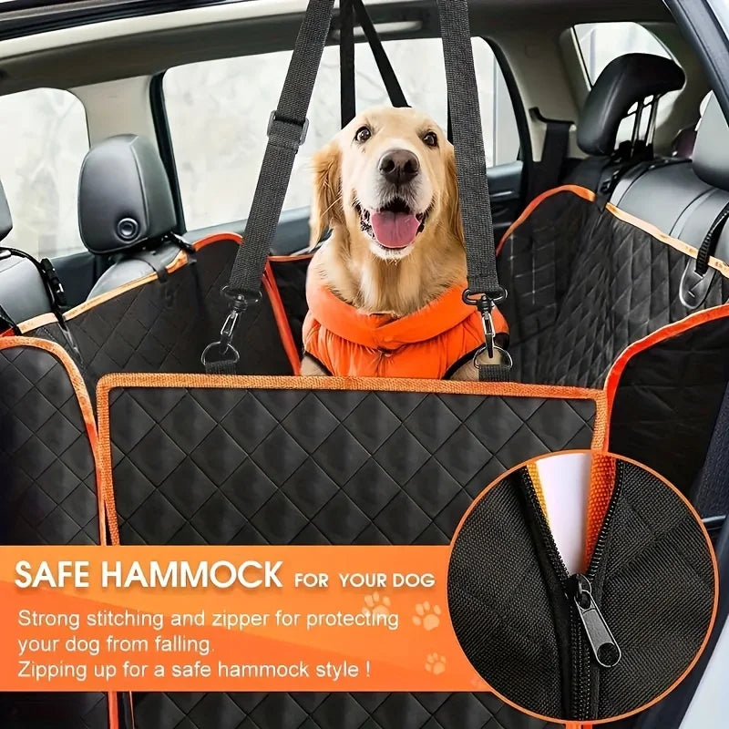 Waterproof Dog Car Seat Cover Hammock, Scratch-Resistant Back Seat