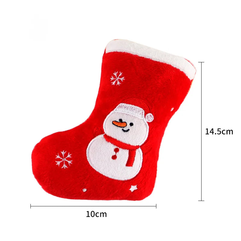 Christmas Stocking Plush Squeaky Dog Toy, Durable Chew Toy