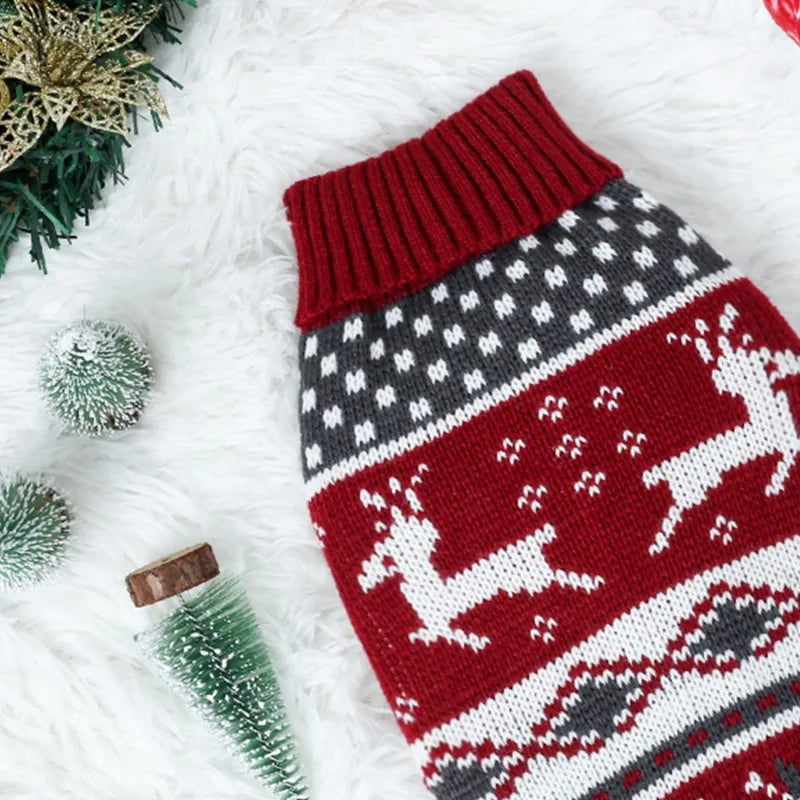 Knitted Christmas Sweater for Small and Medium Dogs and Cats