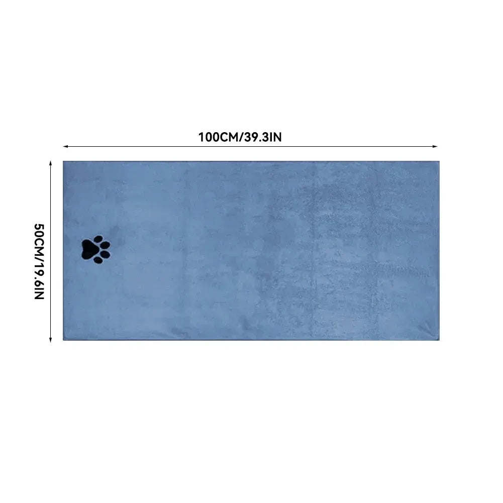 Absorbent Microfiber Dog Bath Towel, Quick-Dry Pet Towel