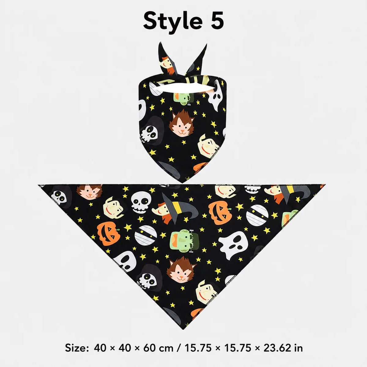 Halloween Pumpkin & Ghost Pet Bandana for Dogs and Cats