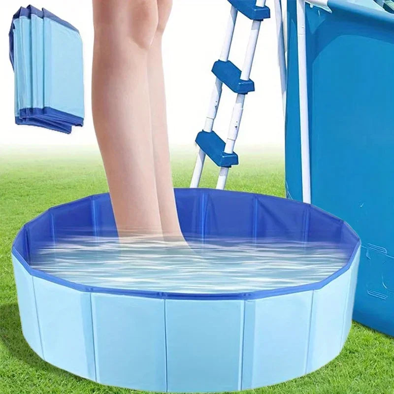 Foldable Dog Bath Pool, Portable Pet Swimming Tub for Dogs & Cats