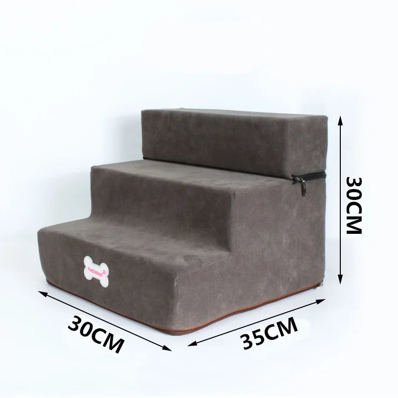 3-Step Anti-Slip Pet Stairs for Small Dogs and Cats to Bed