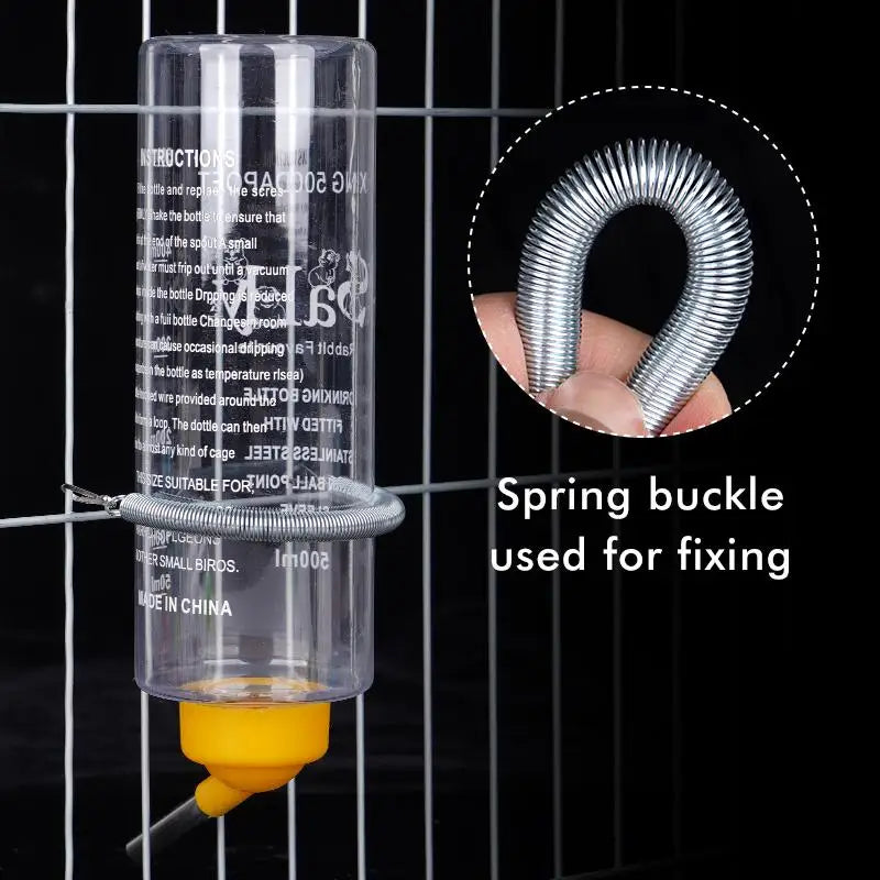 500ml Hanging Water Bottle Dispenser for Rabbits and Hamsters