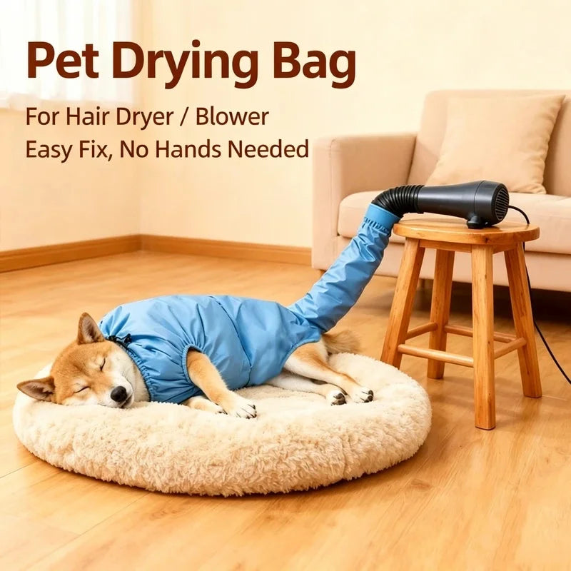 Portable Pet Drying Bag for Dogs and Cats, Foldable Hair Dryer Box