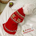 Christmas Dog Sweater, Winter Knitted Pullover for Small Dogs & Cats