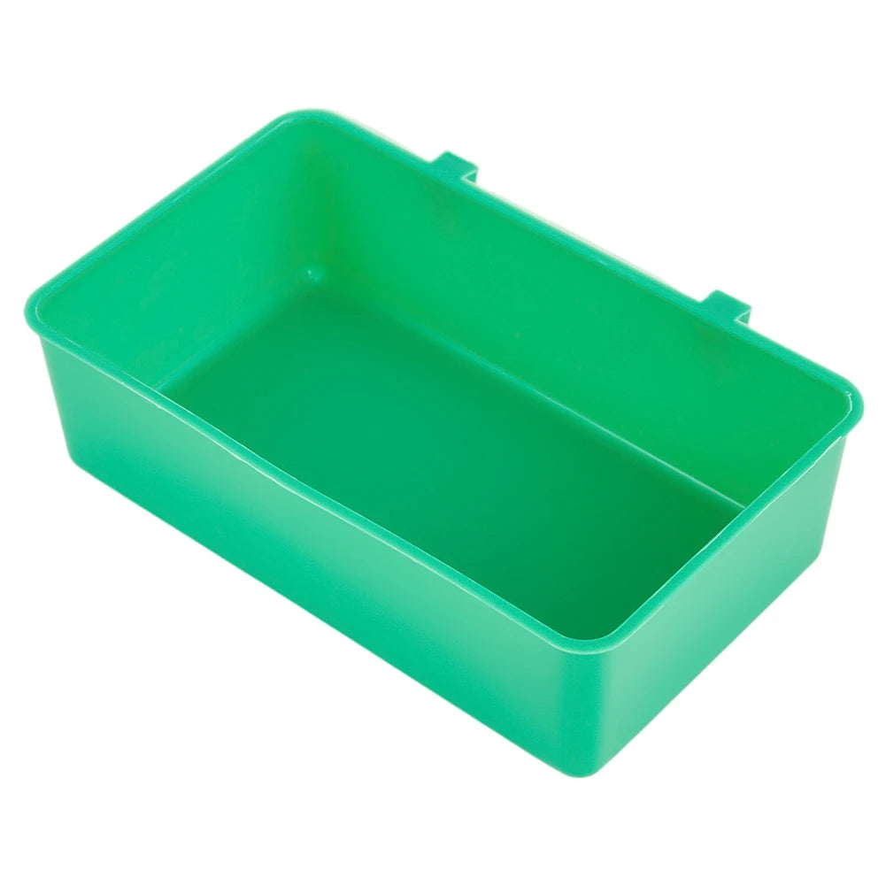 Hanging Plastic Bird Bath Tub, Cage Water and Food Feeder Bowl for Parrots and Pigeons