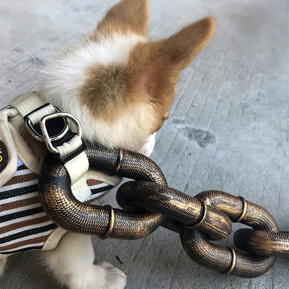 Halloween Plastic Chain Dog Leash, Funny 1.5m Spooky Costume Prop