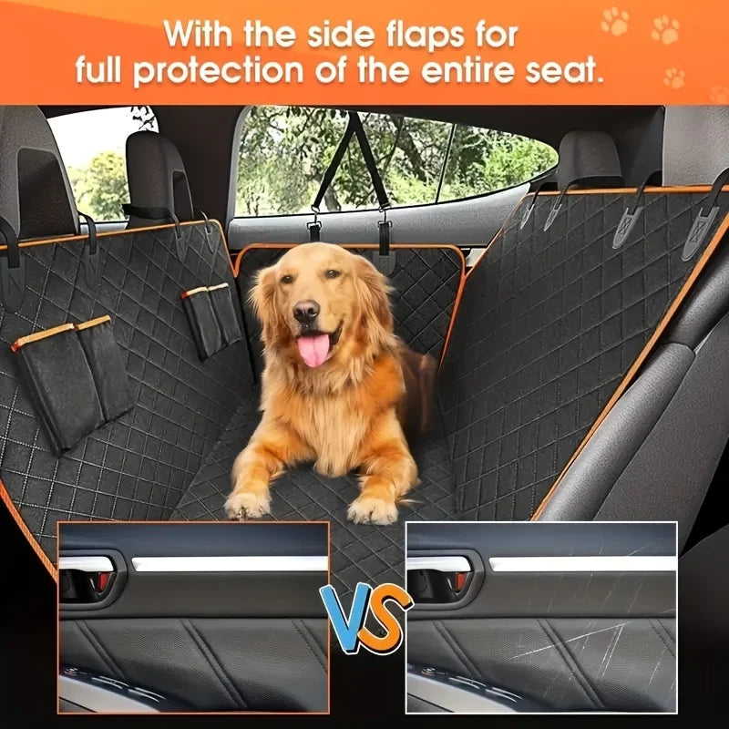 Waterproof Dog Car Seat Cover Hammock, Scratch-Resistant Back Seat