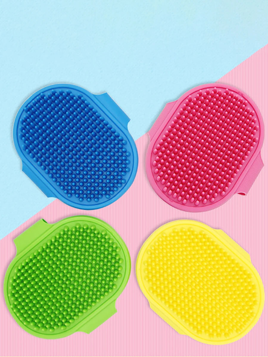 Silicone Pet Bath Massage Brush, Deshedding Tool for Dogs & Cats