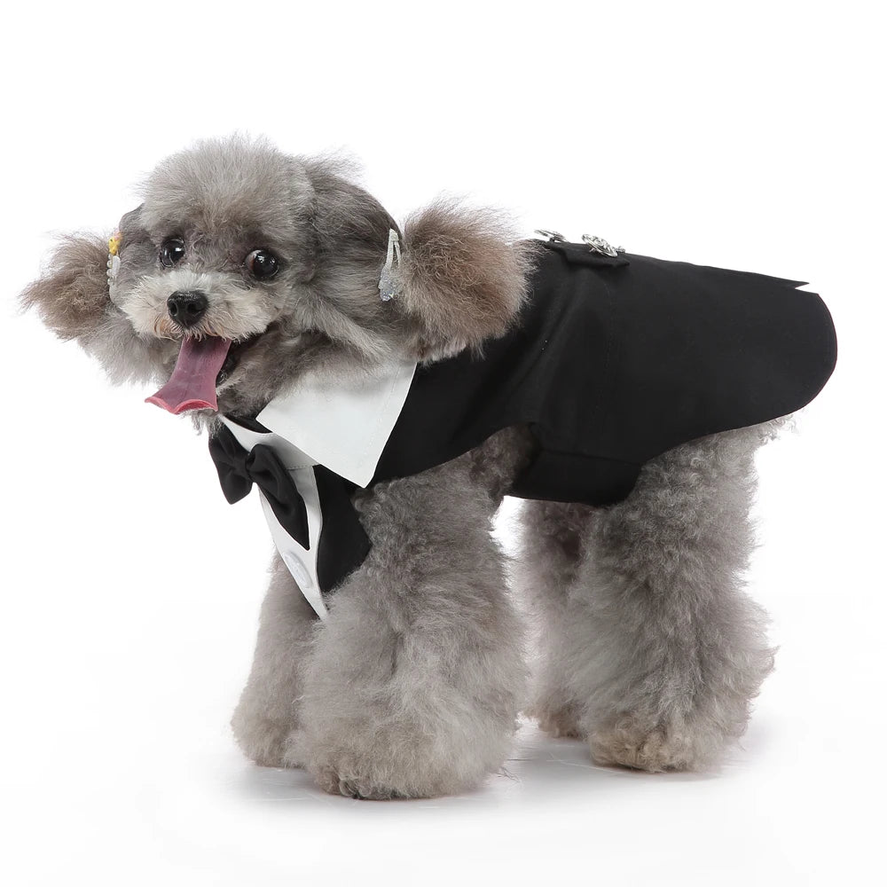 Dog Tuxedo Formal Suit, Christmas & Halloween Party Costume
