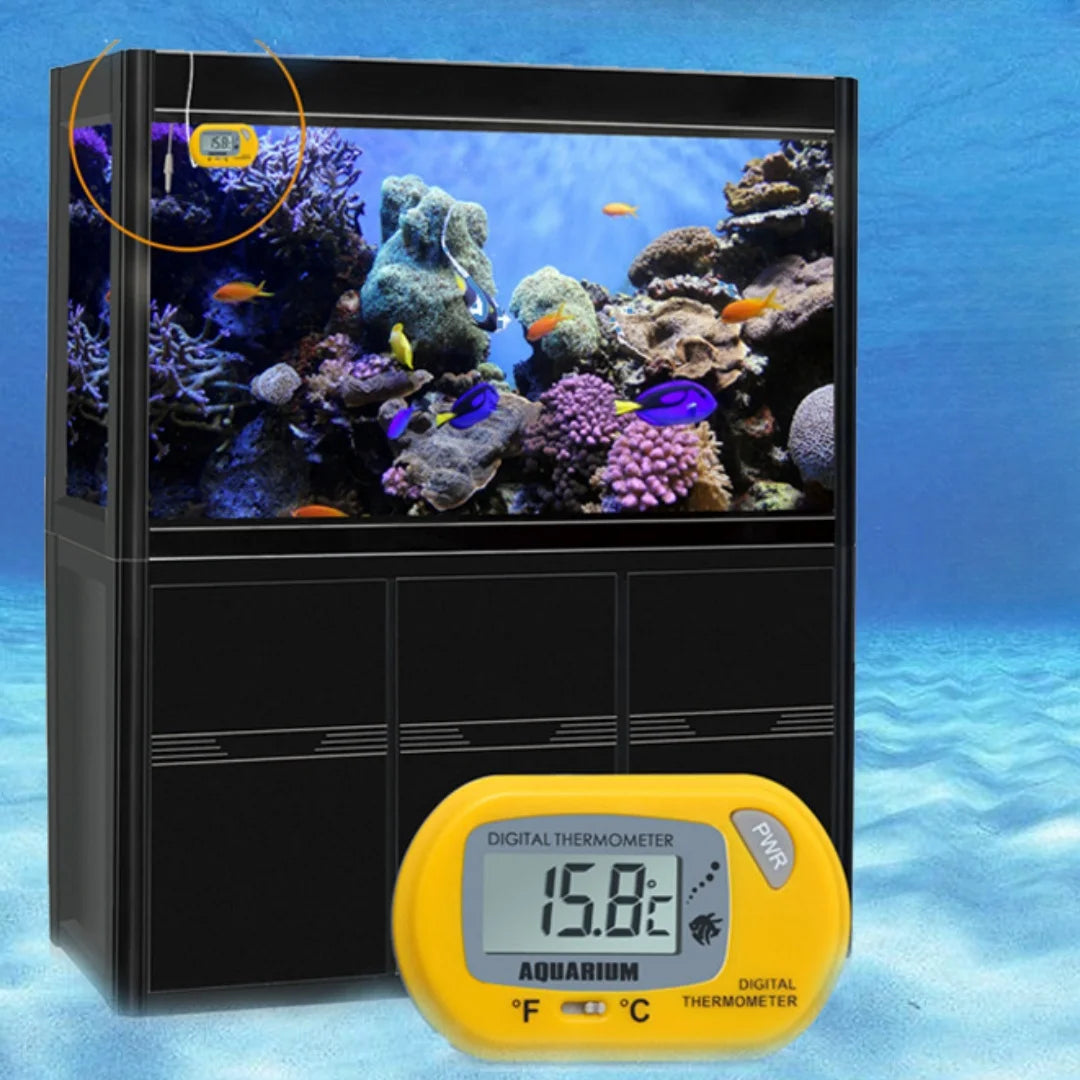 Digital Aquarium Thermometer with Probe & Suction Cup for Fish Tanks