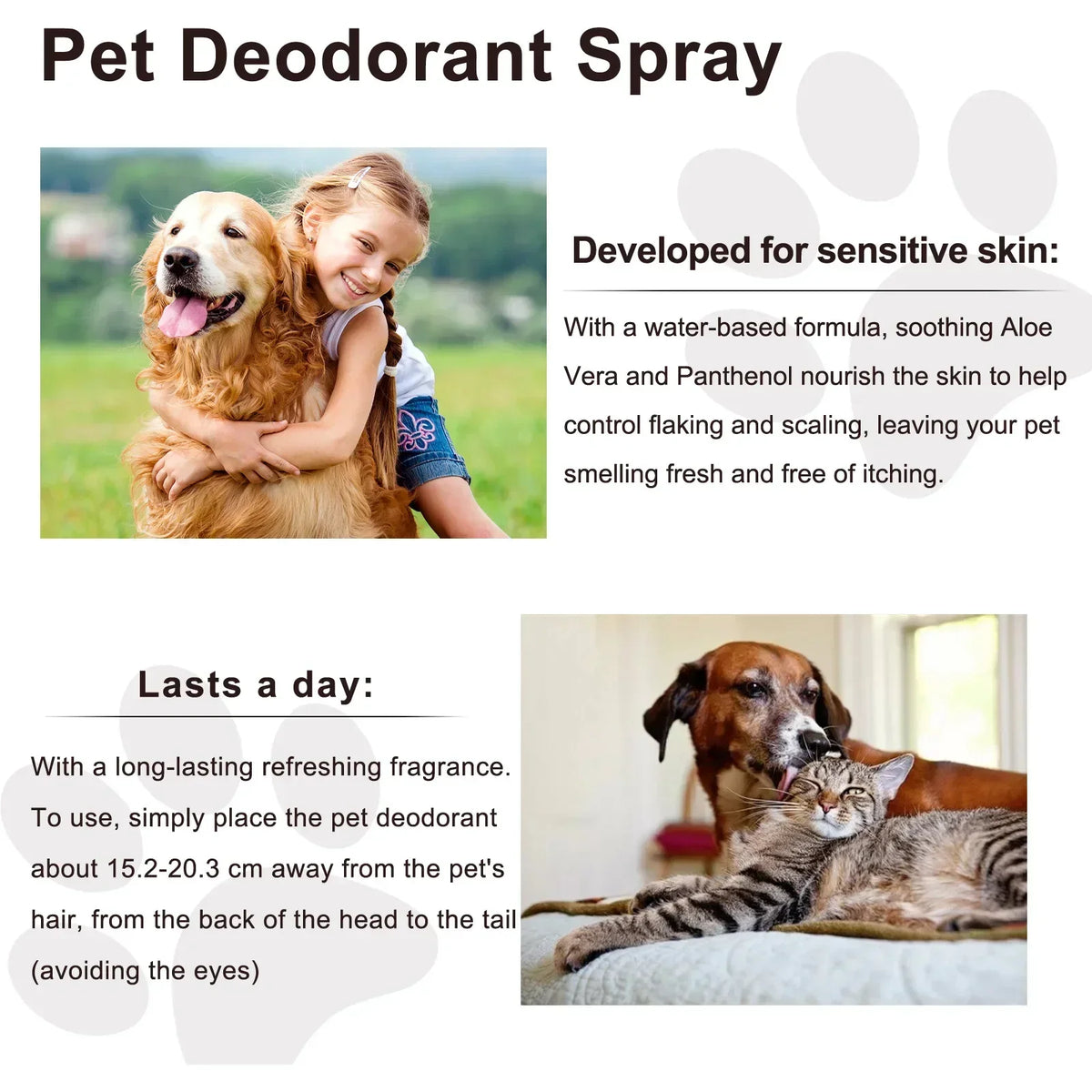 Lavender Pet Deodorizing Spray 50ml, Fresh Scent for Dogs and Cats