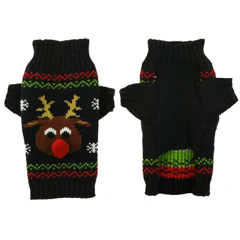 Christmas Dog Sweater, Winter Warm Xmas Outfit for Dogs