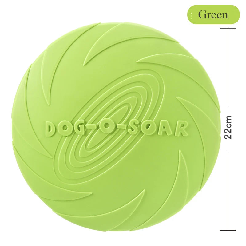 Silicone Dog Frisbee, Bite-Resistant Flying Disc, Assorted Colors