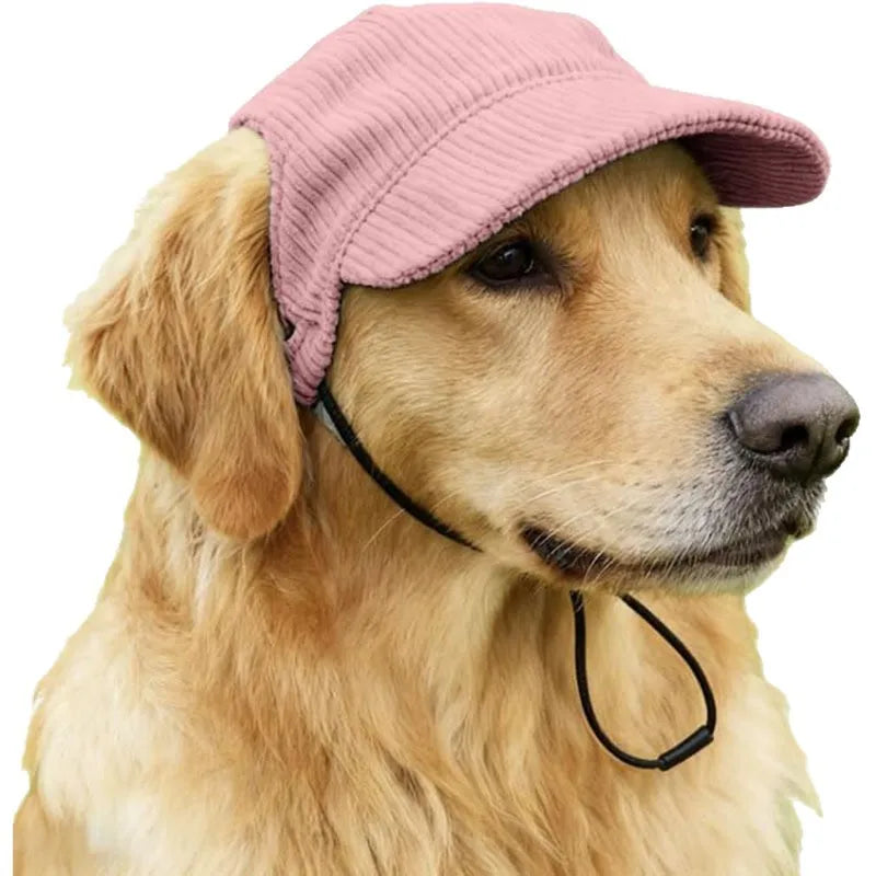 Adjustable Dog Baseball Cap with Ear Holes Pet Sun Hat