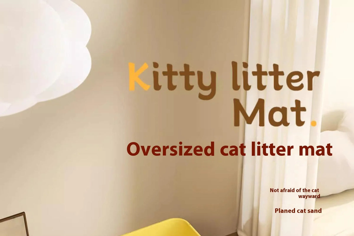 Heavy Duty Waterproof Cat Litter Mat, Double Layer Non-Slip