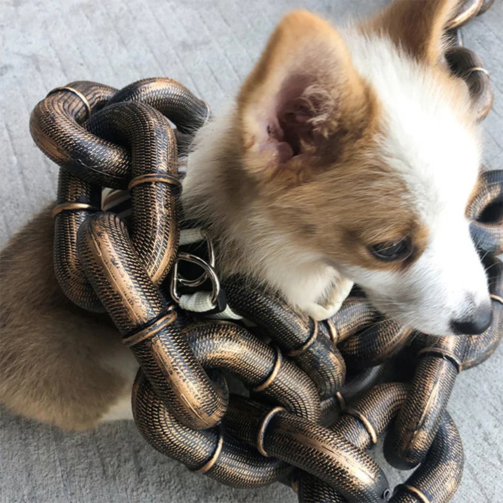 Halloween Plastic Chain Dog Leash, Funny 1.5m Spooky Costume Prop