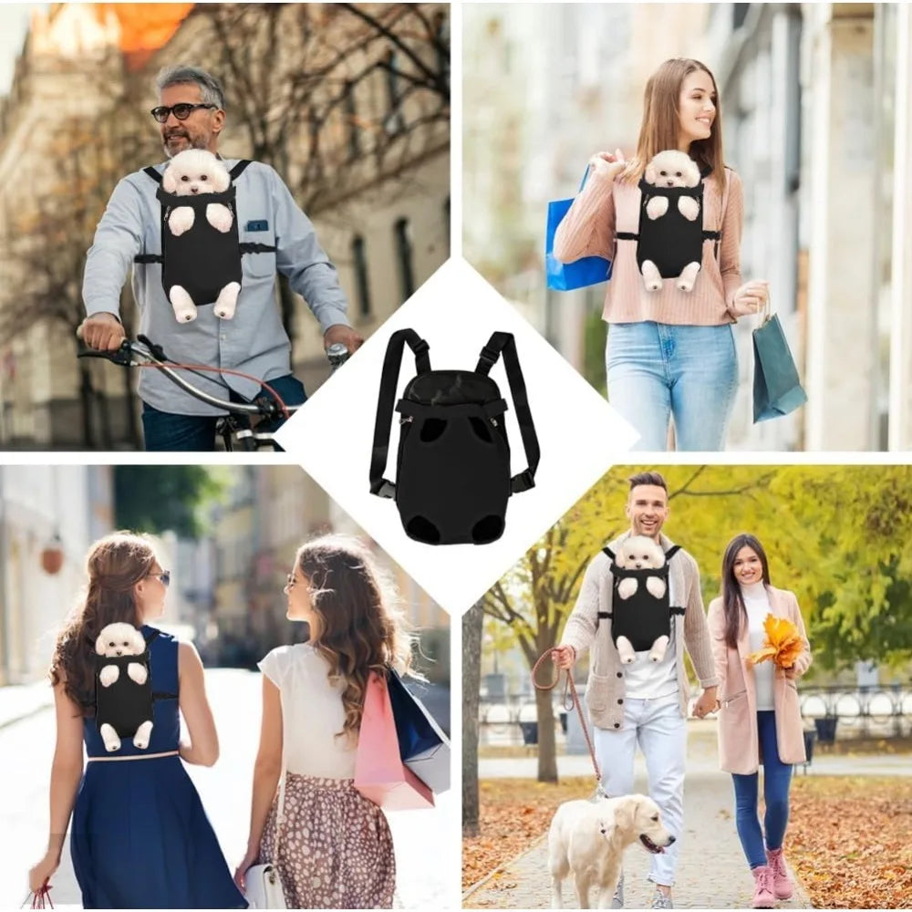Front Chest Dog Backpack Carrier for Cats & Small Dogs Travel Hiking