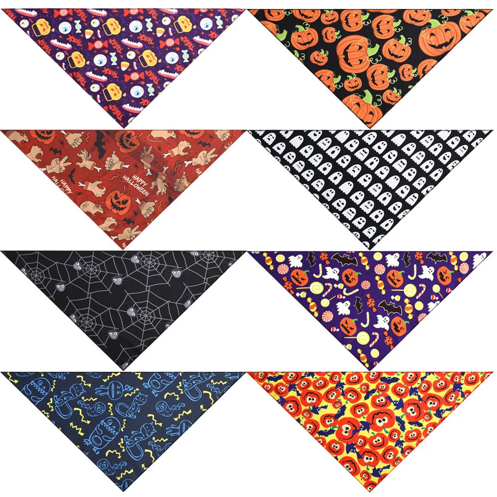 Halloween Pumpkin & Ghost Pet Bandana for Dogs and Cats