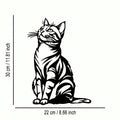 Cat Silhouette Metal Wall Art, Rust-Proof Iron Decor for Cat Lovers
