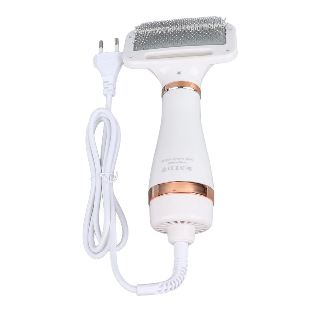 2-in-1 Handheld Pet Grooming Dryer with Slicker Brush for Dogs