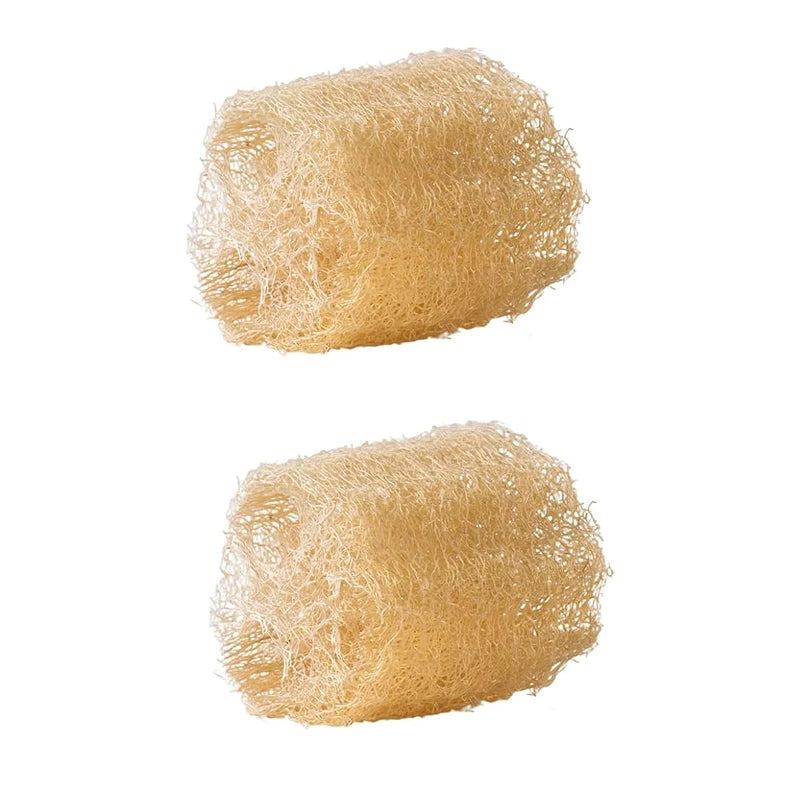 Natural Loofah Chew Toys for Rabbits & Chinchillas, 2-Pack