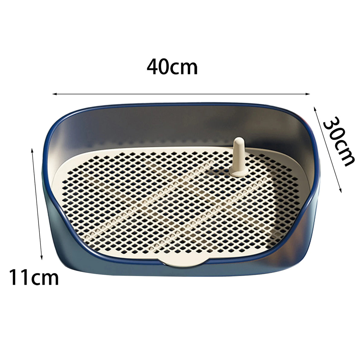 Indoor Dog Potty Tray with Splash Wall, Pee Pad Holder for Puppies