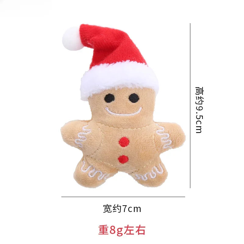 Christmas Gingerbread Man Catnip Toy for Cats