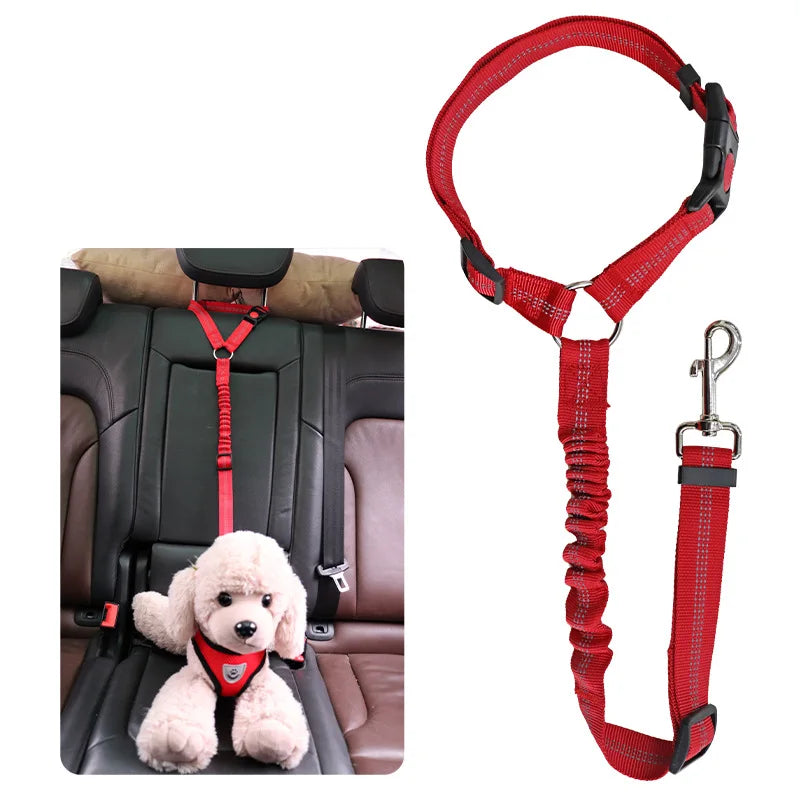 2-in-1 Dog Harness with Leash and Car Seat Belt Strap