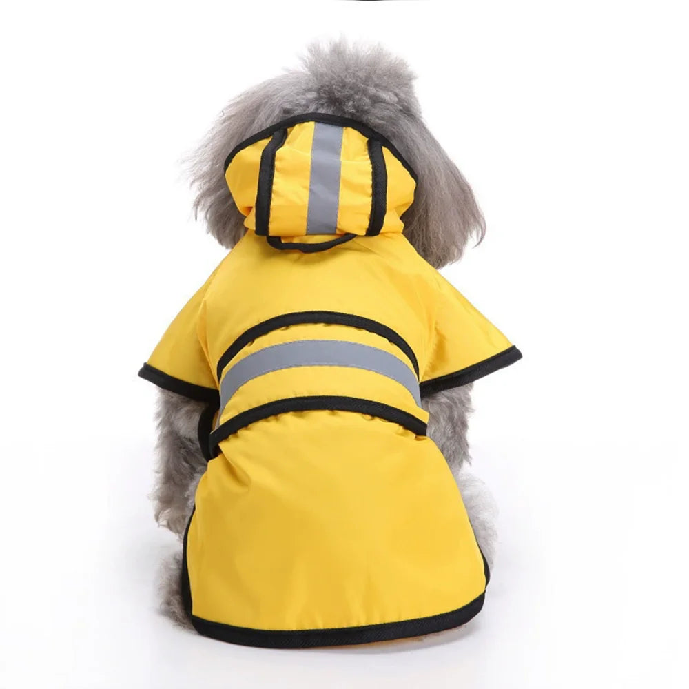Adjustable Waterproof Dog Raincoat, Windproof Pet Rain Gear