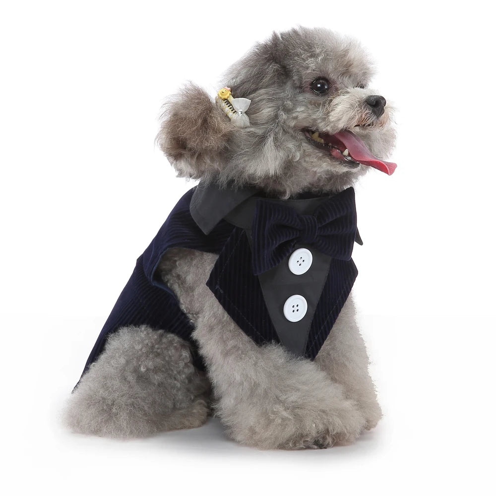 Dog Tuxedo Formal Suit, Christmas & Halloween Party Costume