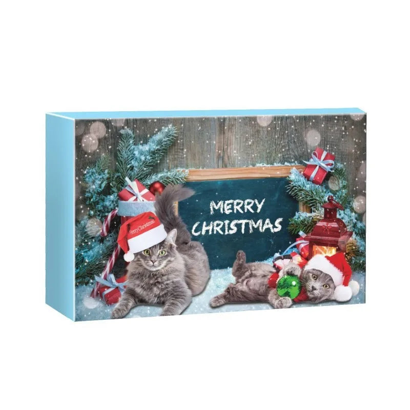 Christmas Cat Toy Blind Box Set 24 Pieces Pet Kitten Surprise
