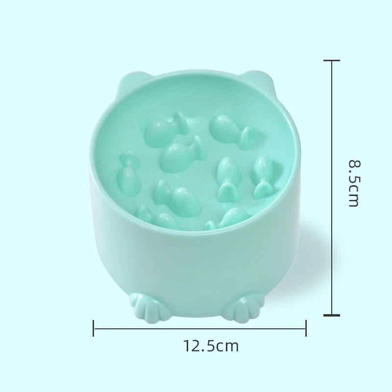 Slow Feeder Bowl for Dogs & Cats, Anti-Choke Puzzle Food Dish