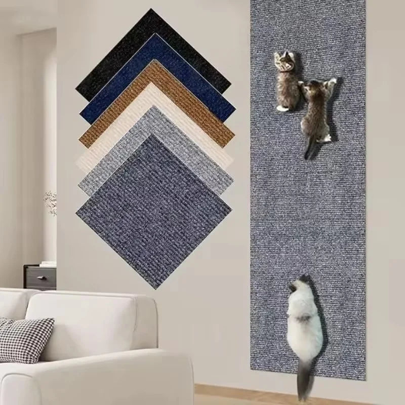 Trimmable Cat Scratcher Sofa Protector Pad Self-Adhesive Carpet Mat
