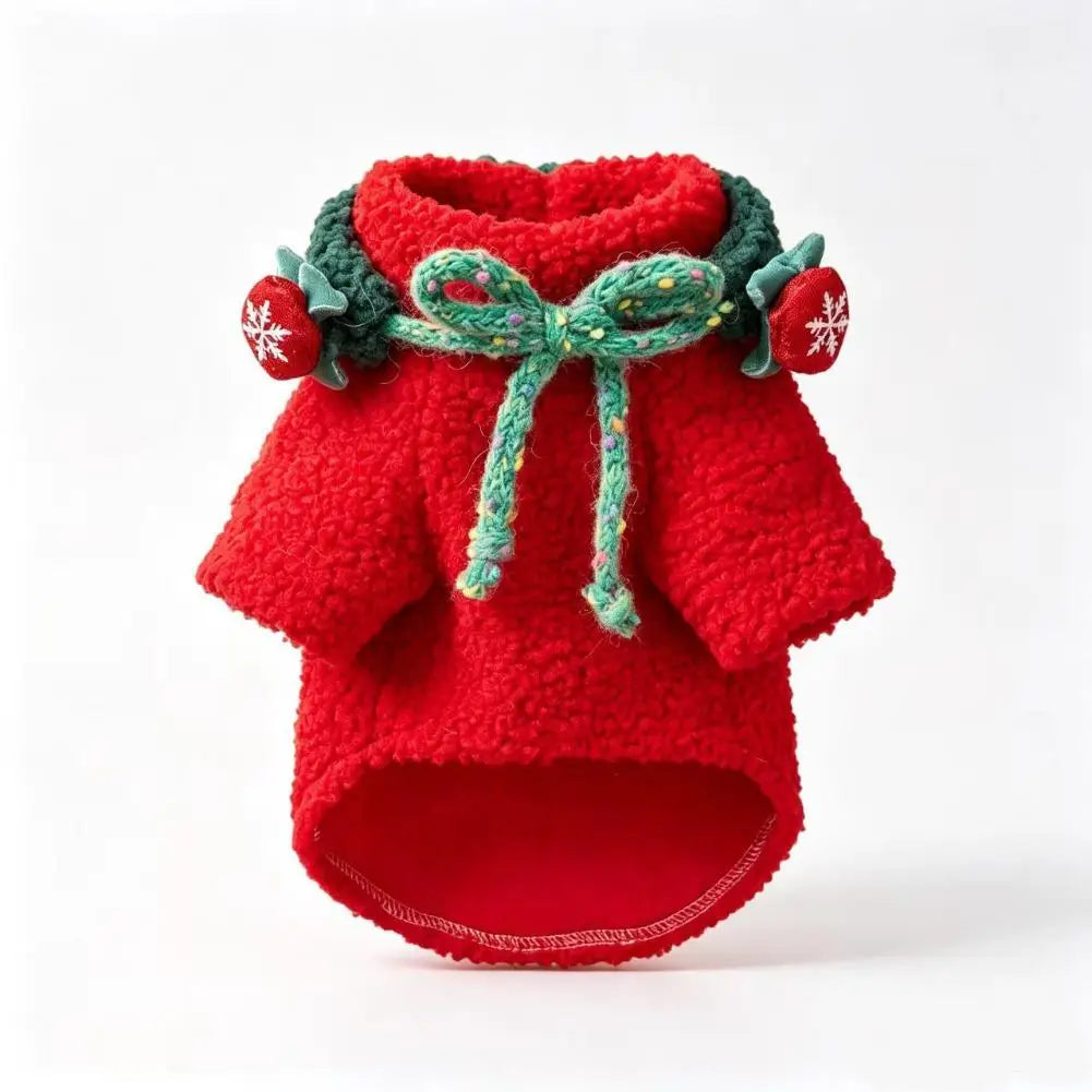 Christmas Red & Green Dog Sweater, Xmas Holiday Pet Clothes