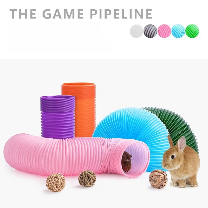 Telescopic Hamster Play Tunnel Tube for Guinea Pigs, Rats & Ferrets