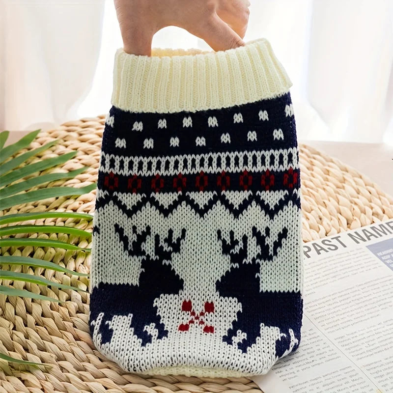 Christmas Knit Sweater for Dogs & Cats, Holiday Pullover